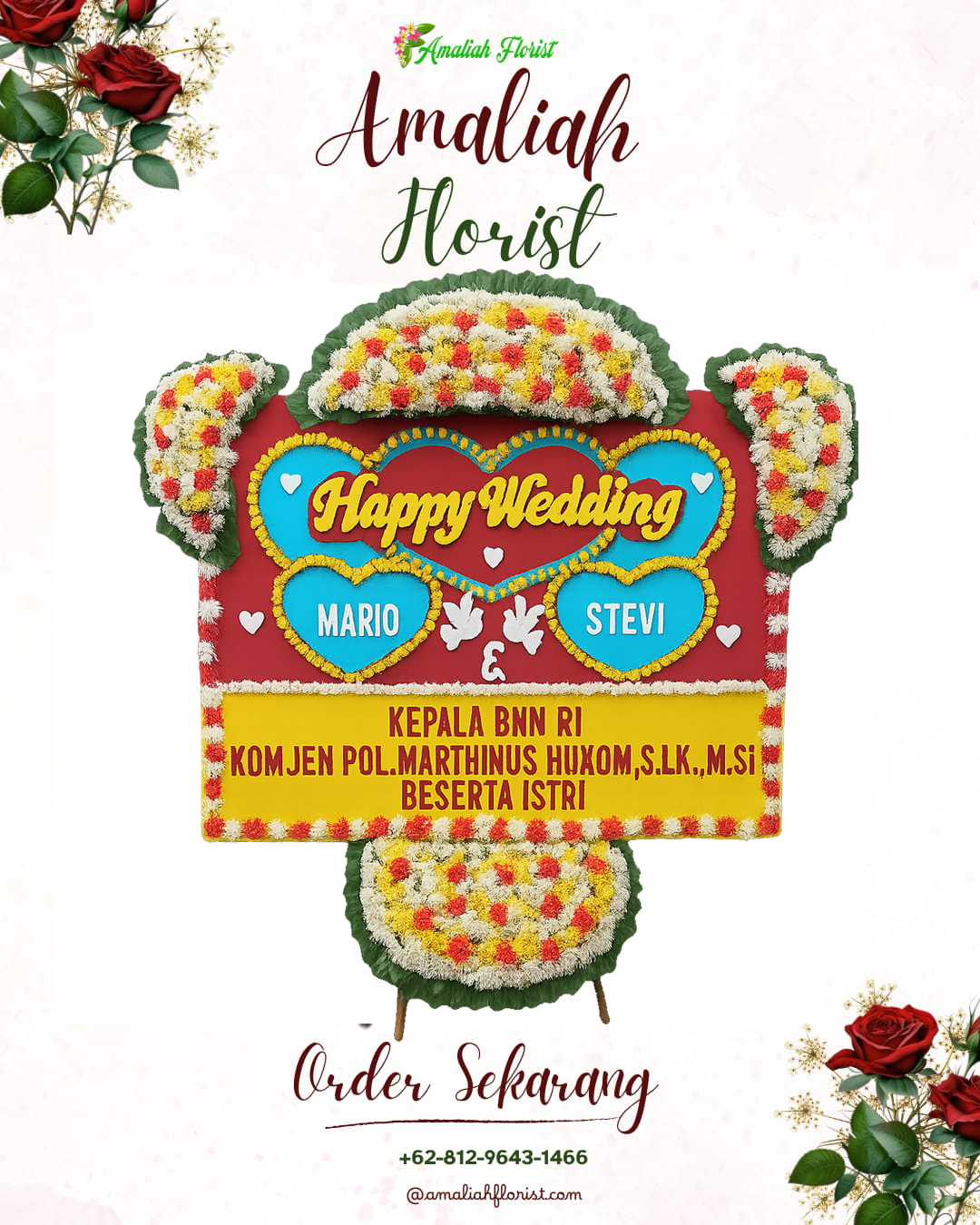 Papan Bunga Pernikahan Rajeg